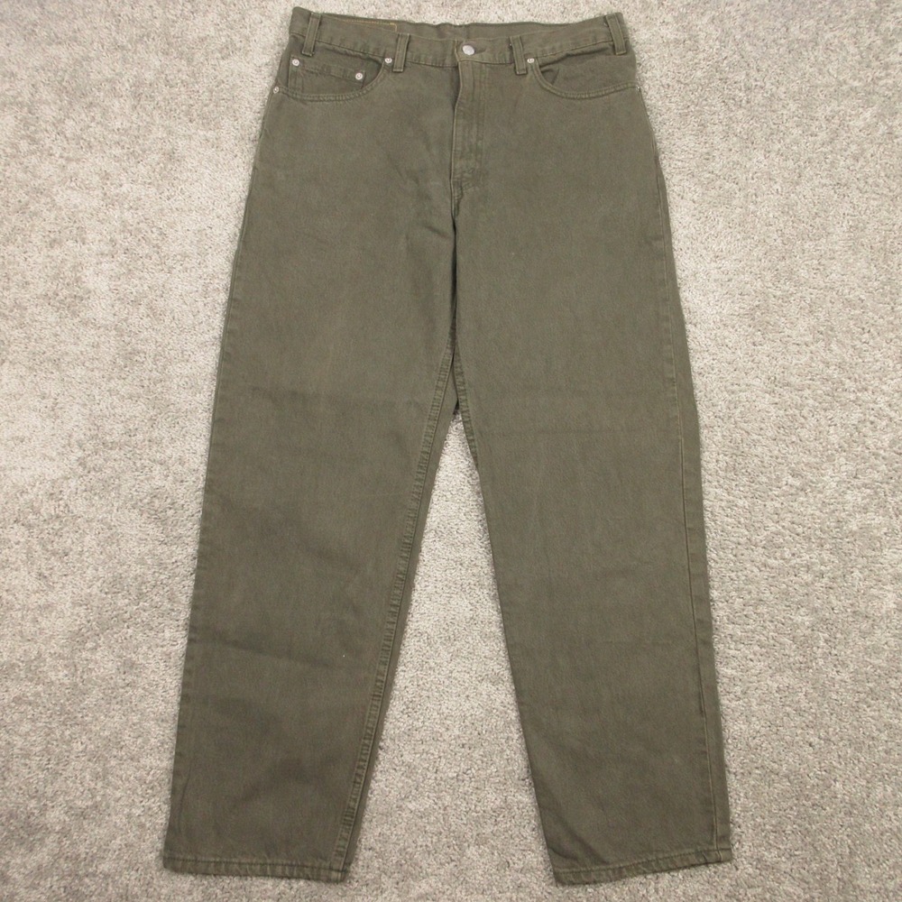 Vintage Levis Jeans Men 36x30 Green 550 Relaxed Tapered Baggy Y2K Denim USA Made